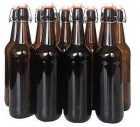 750ml Amber Flip Top Bottles x 12